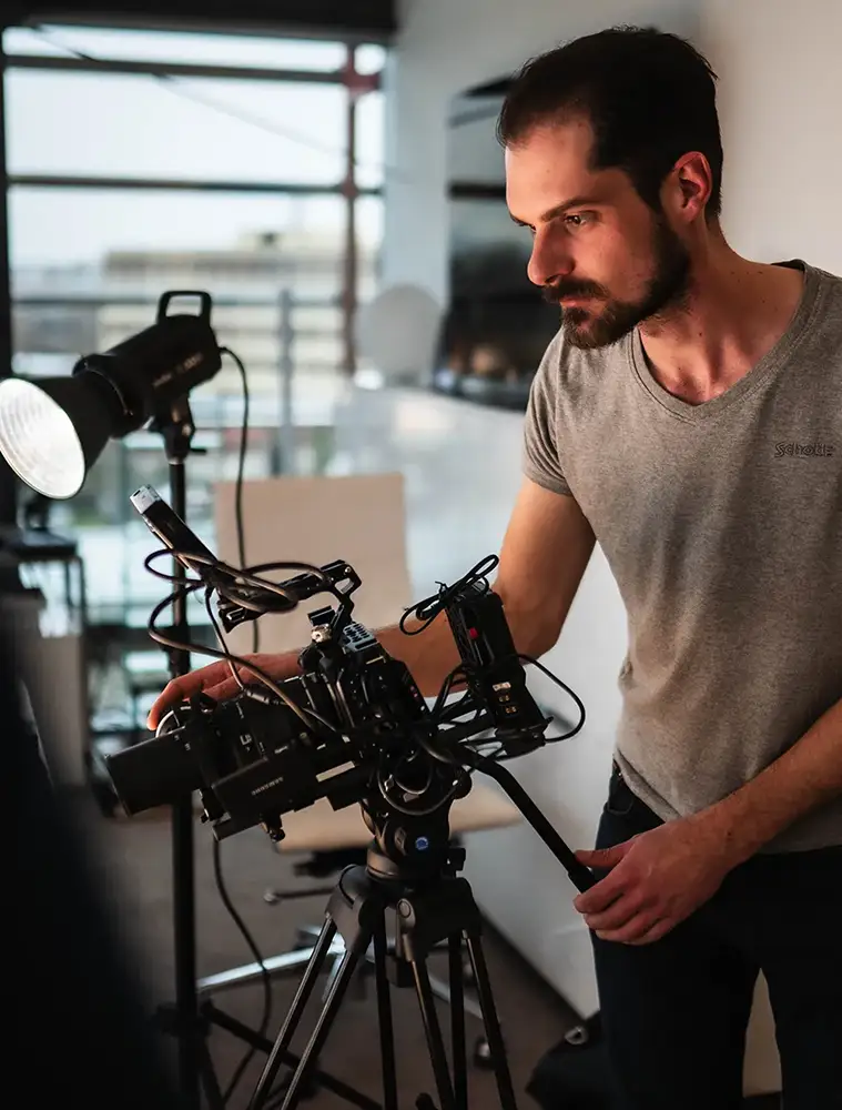 vidéaste sur Annecy en tournage